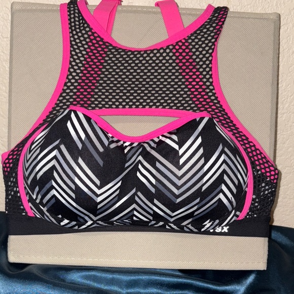 VSX Black and Pink Sports Bra - Picture 1 of 11